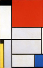 Piet Mondrian  Tableau 1 with Black, Red, Yellow, Blue and Light Blue 1921